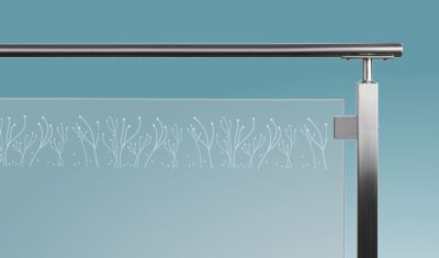 Wispy sandblasting and etching template sample