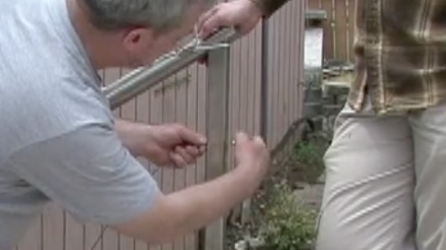 Thread jam nut onto standard cable fitting