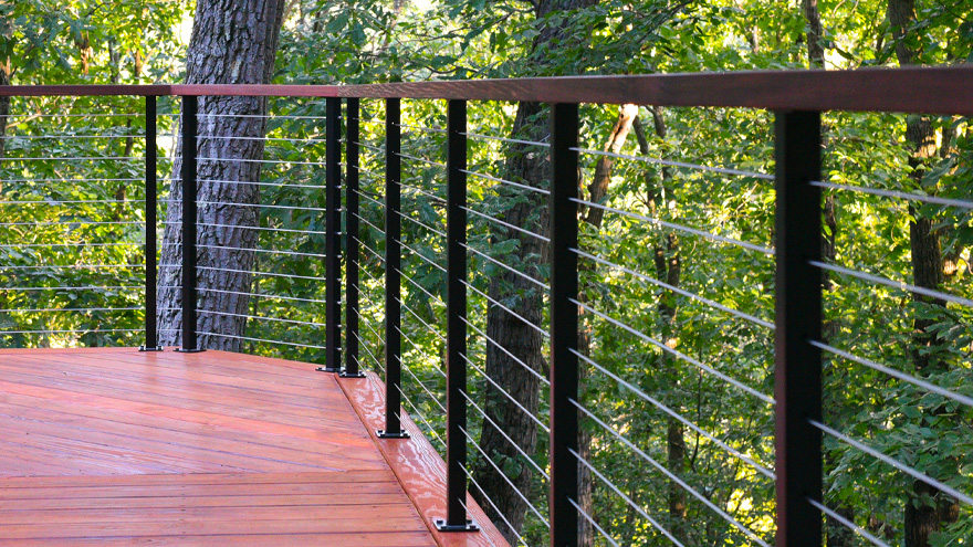 Black deck handrailing idea.