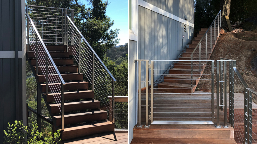 Cable railing gate installation