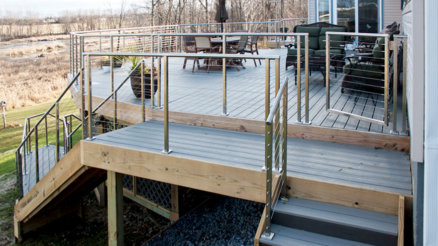 Custom stainless railing system with gates