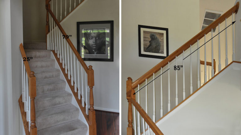 Measuring Stair Railing DIY Staircase Makeover | How to Measure Stairs for Railing Remodel ...