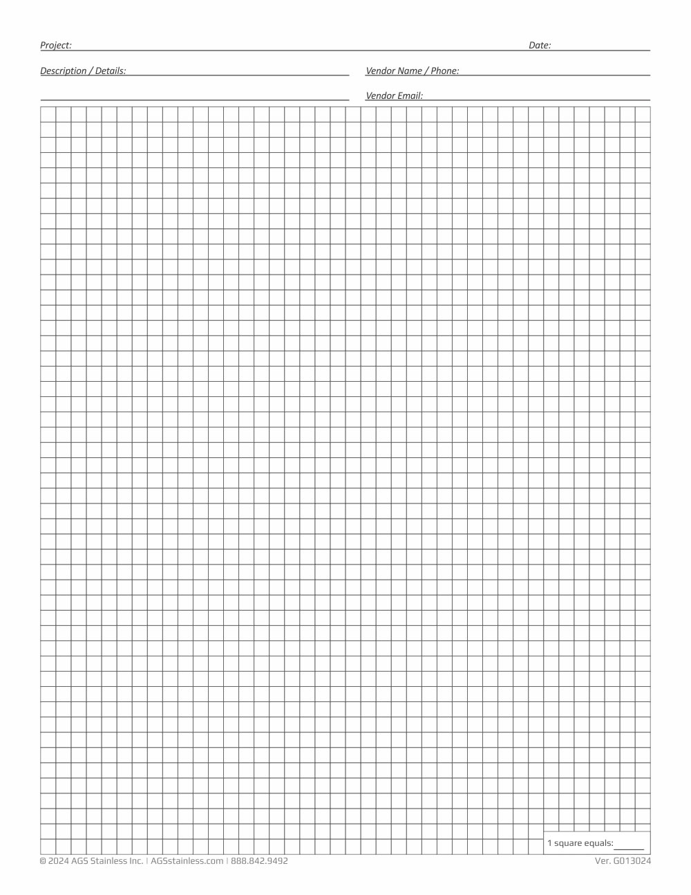 Regular grid drafting template PDF icon