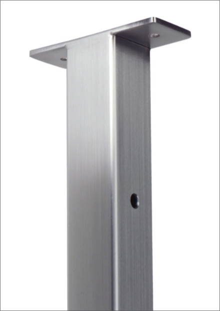 AGS mounting bracket welded to post